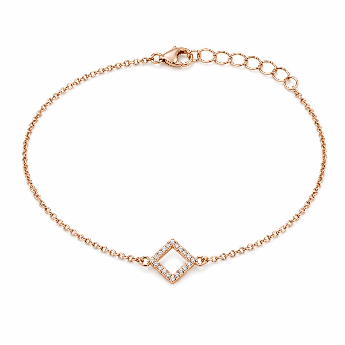 Rose Gold Prism Diamond Anklet product image 2