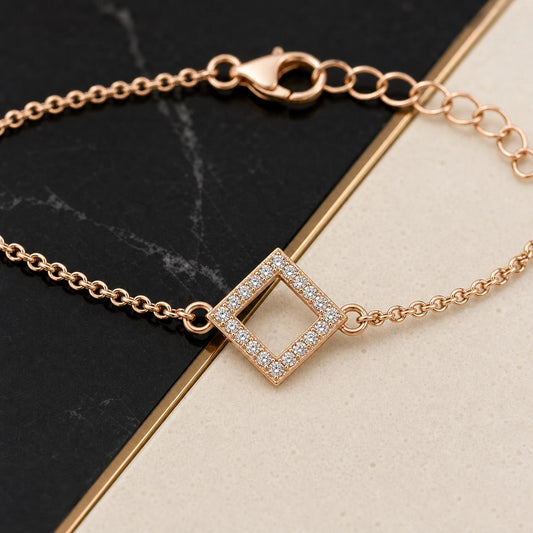 Rose Gold Prism Diamond Anklet product image 3