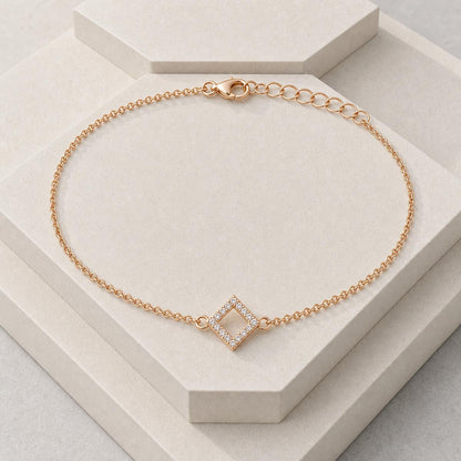 Rose Gold Prism Diamond Anklet product image 4