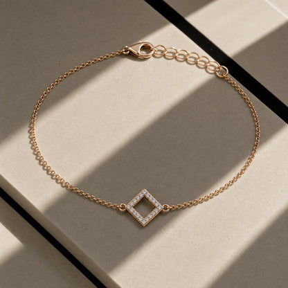 Rose Gold Prism Diamond Anklet product image 7