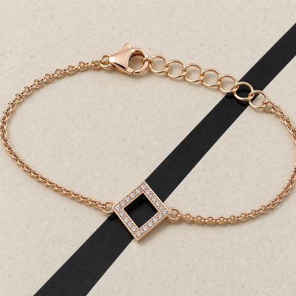 Rose Gold Prism Diamond Anklet product image 10