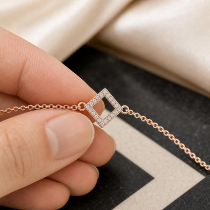 Rose Gold Prism Diamond Anklet product image 11