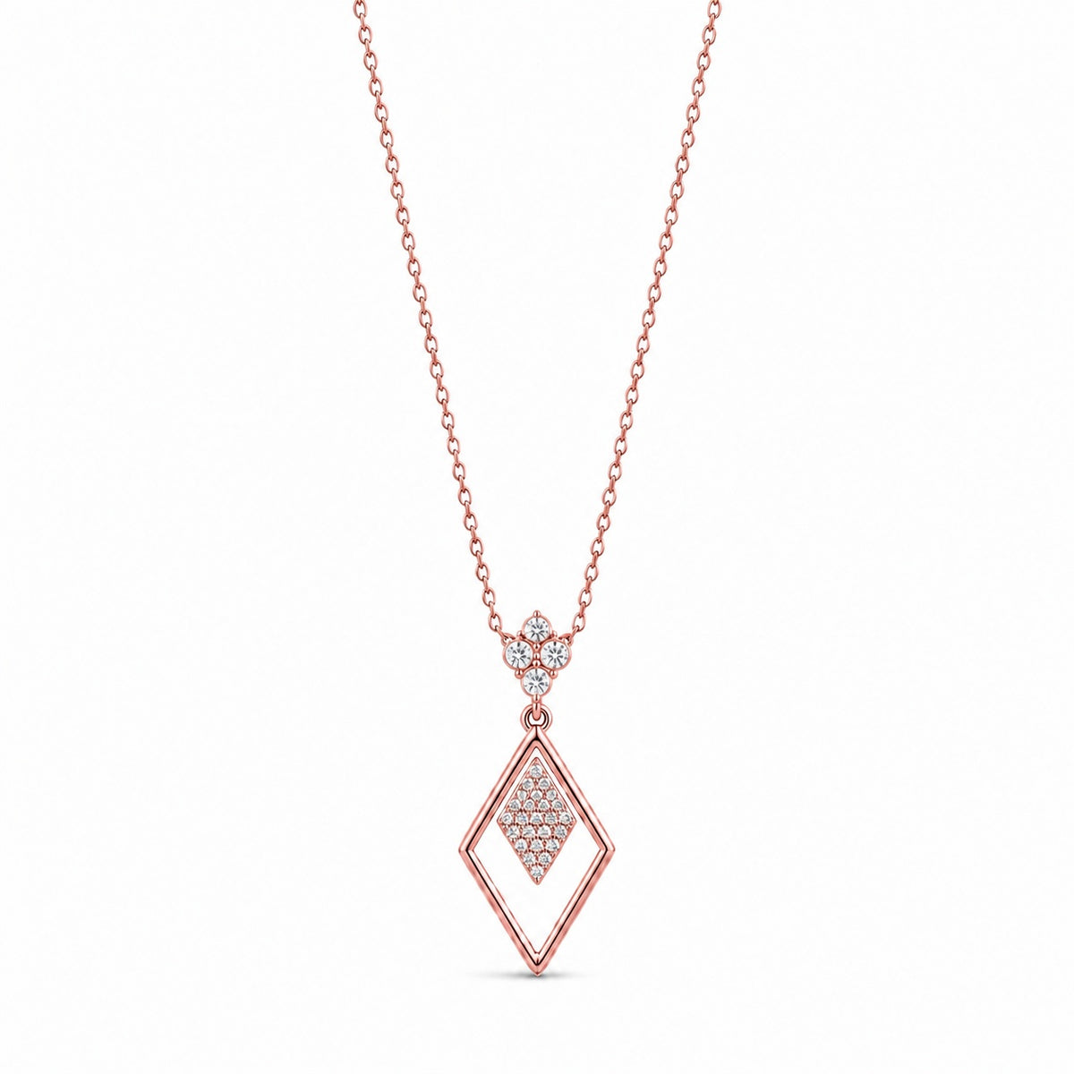 Rose Gold Prism Diamond Pendant product image 1