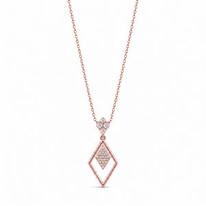 Rose Gold Prism Diamond Pendant product image 1