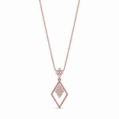 Rose Gold Prism Diamond Pendant product image 1