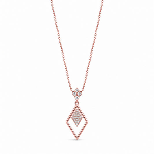 Rose Gold Prism Diamond Pendant product image 1