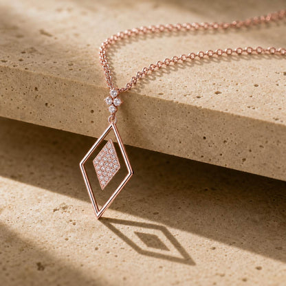 Rose Gold Prism Diamond Pendant product image 5