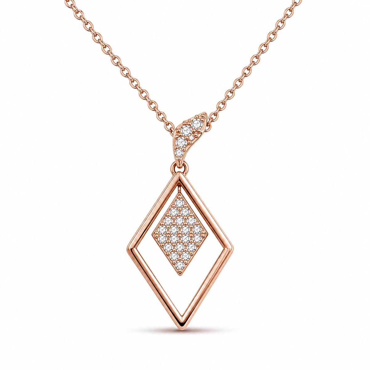 Rose Gold Prism Diamond Pendant product image 1
