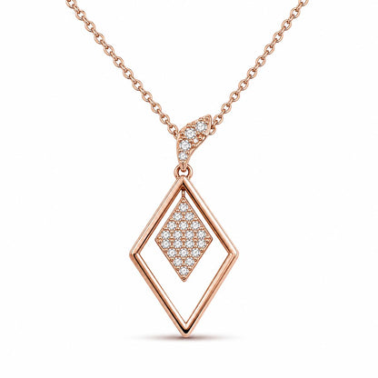Rose Gold Prism Diamond Pendant product image 1