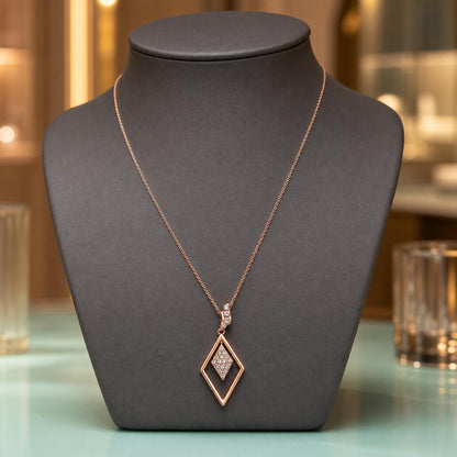 Rose Gold Prism Diamond Pendant product image 6