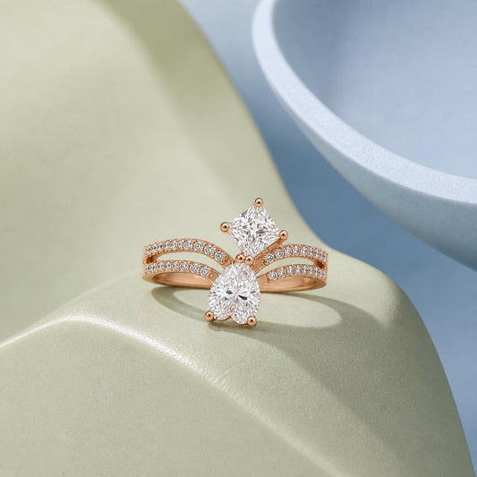 Rose Gold Radiant Duo Ring product image 2