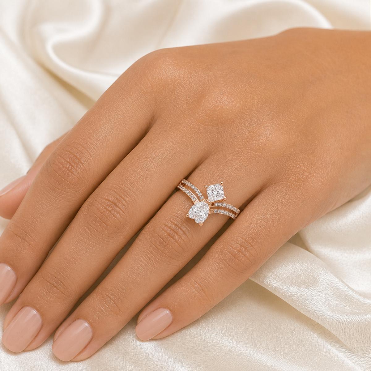 Rose Gold Radiant Duo Ring product image 3