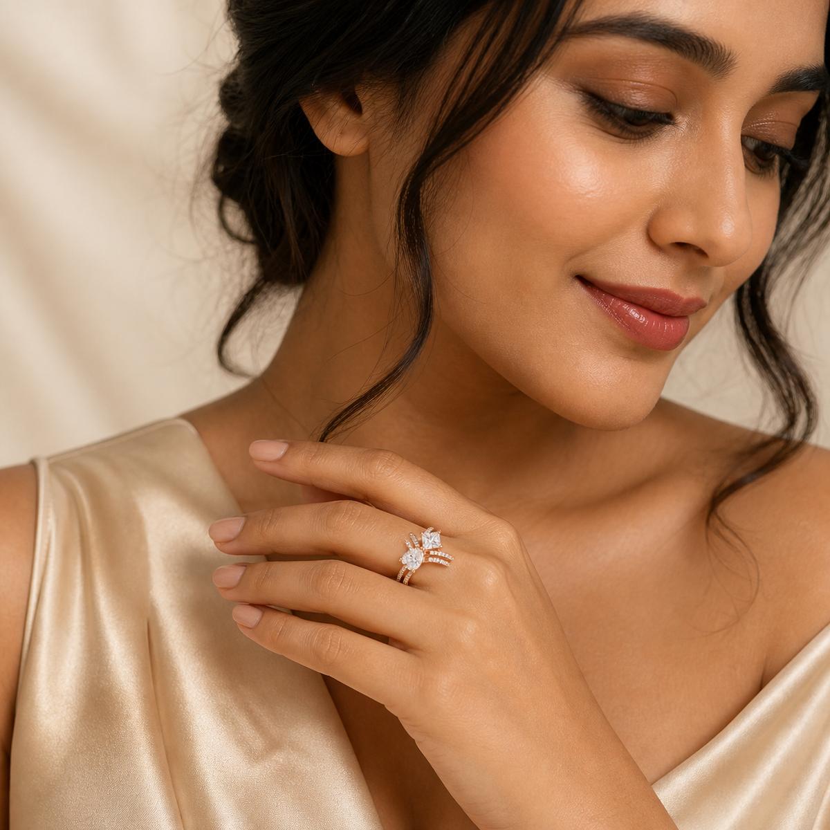 Rose Gold Radiant Duo Ring product image 4