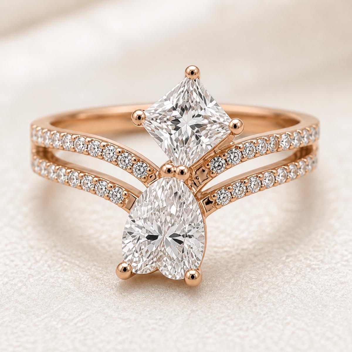 Rose Gold Radiant Duo Ring product image 5