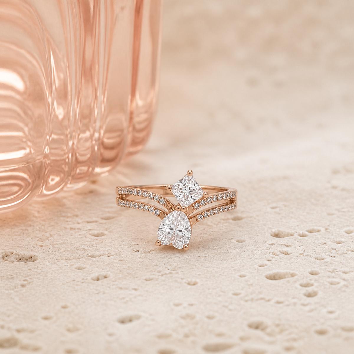 Rose Gold Radiant Duo Ring product image 6