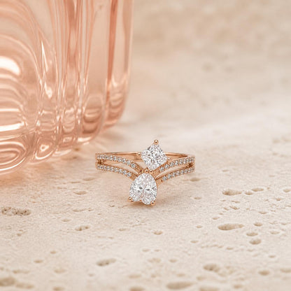 Rose Gold Radiant Duo Ring product image 6