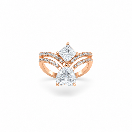 Rose Gold Radiant Duo Ring