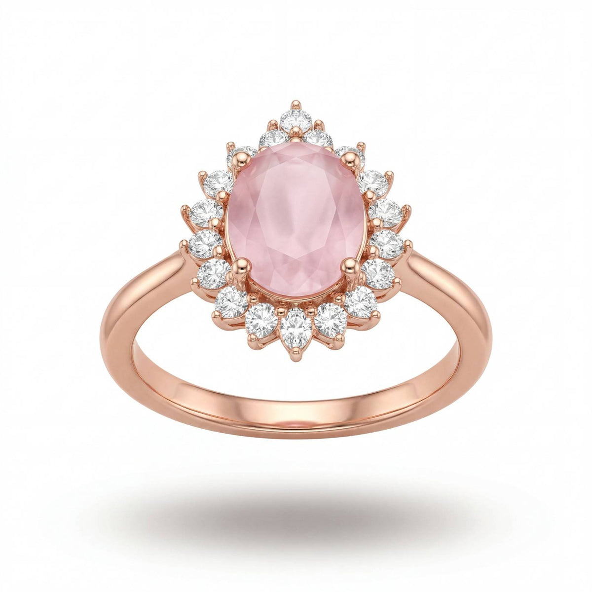 Rose Gold Roselle Halo Ring product image 1