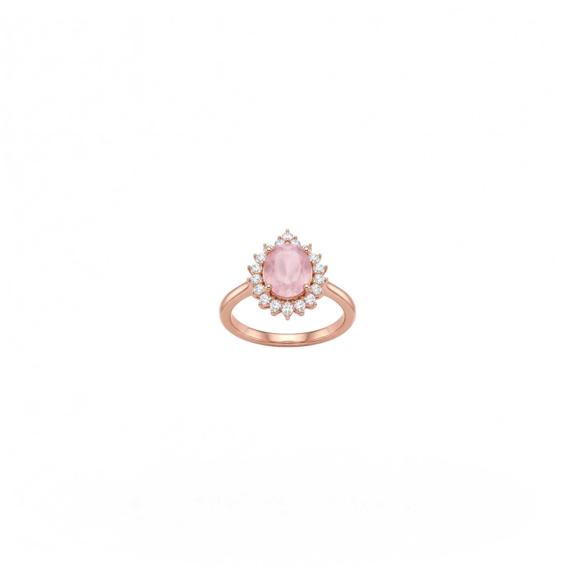Rose Gold Roselle Halo Ring product image 7