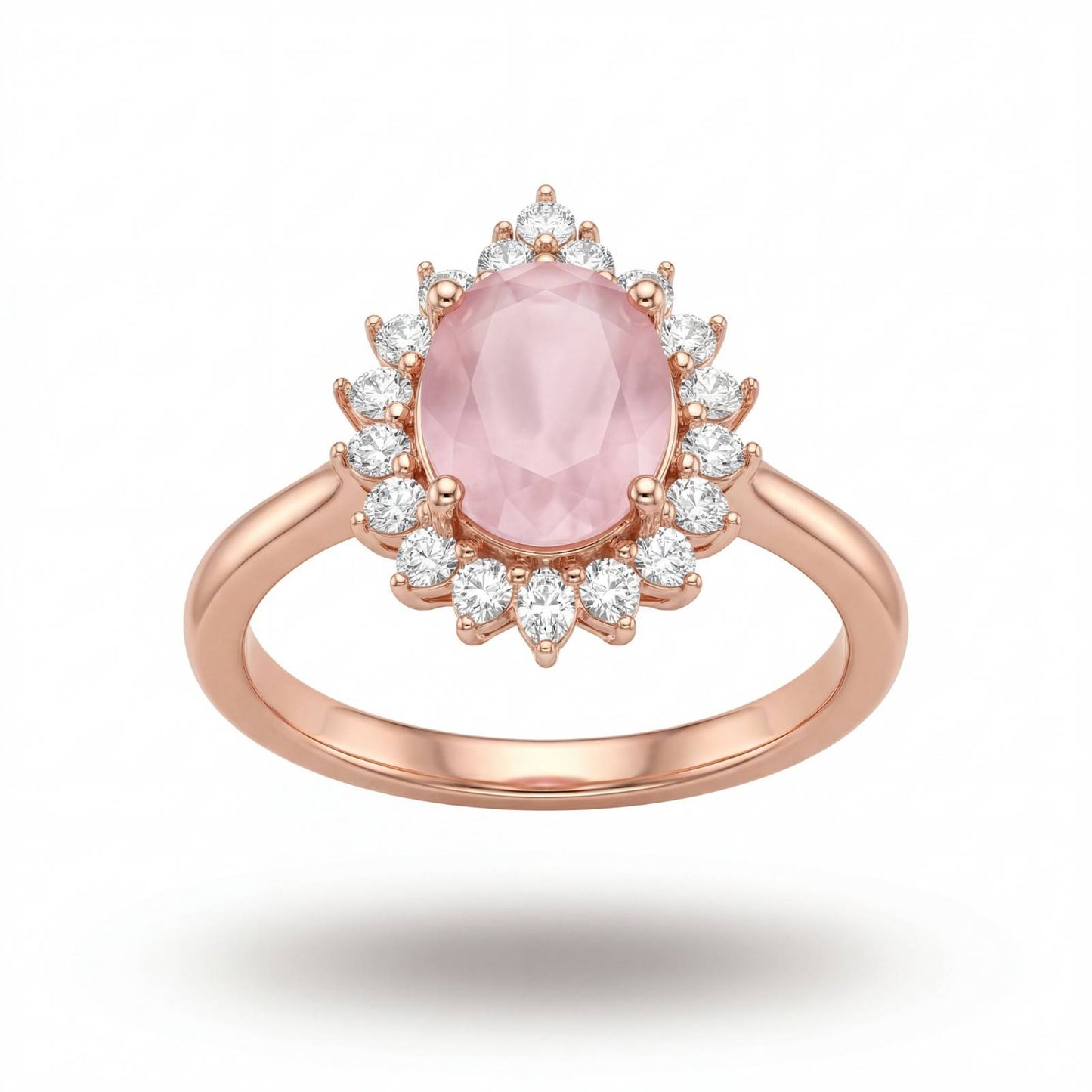 Rose Gold Roselle Halo Ring product image 1