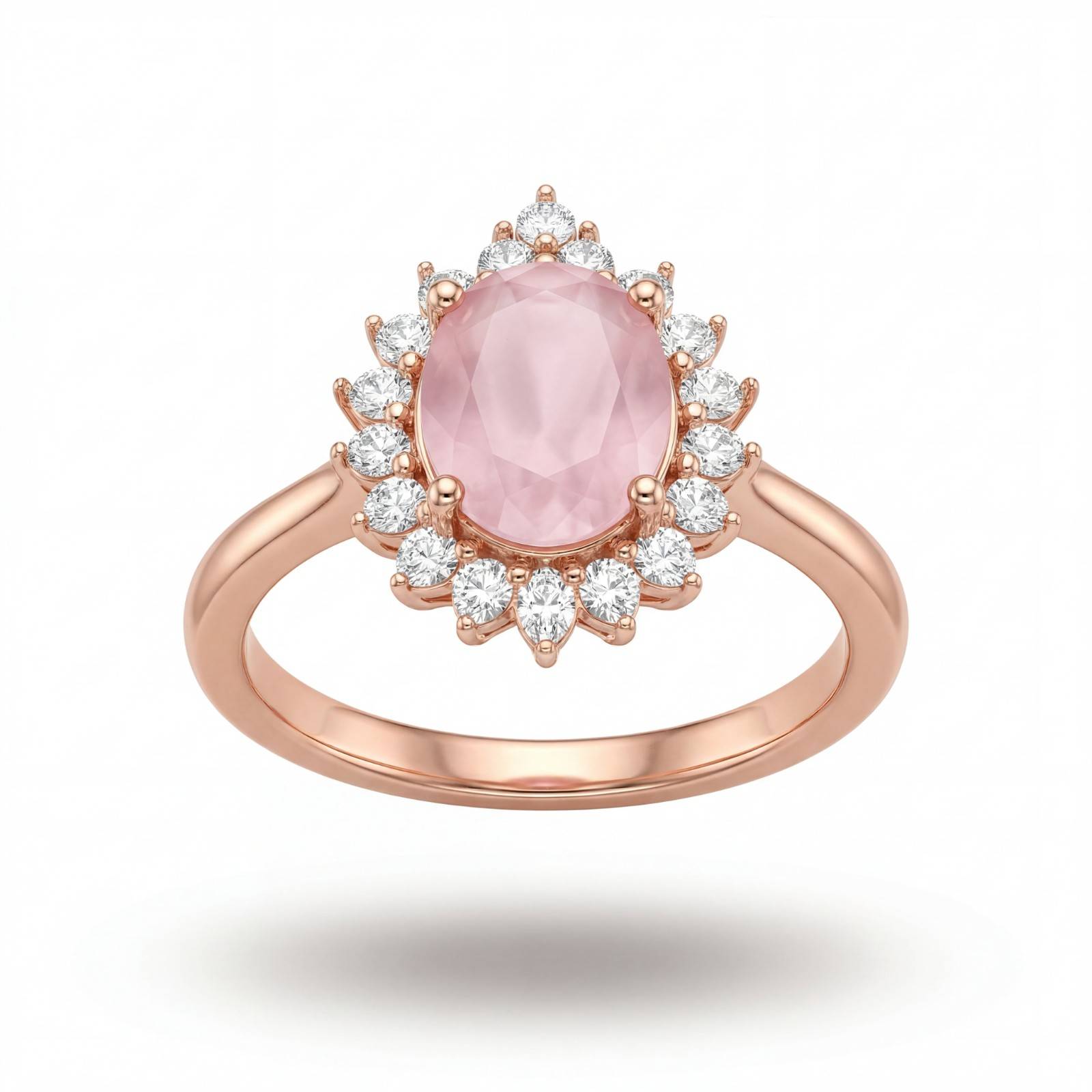 Rose Gold Roselle Halo Ring product image 1