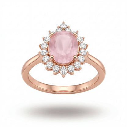 Rose Gold Roselle Halo Ring product image 1