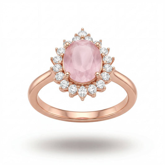 Rose Gold Roselle Halo Ring product image 1