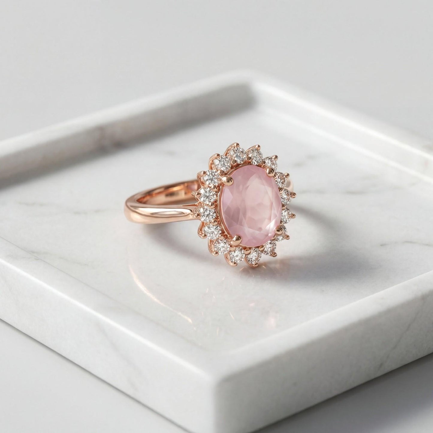 Rose Gold Roselle Halo Ring product image 3