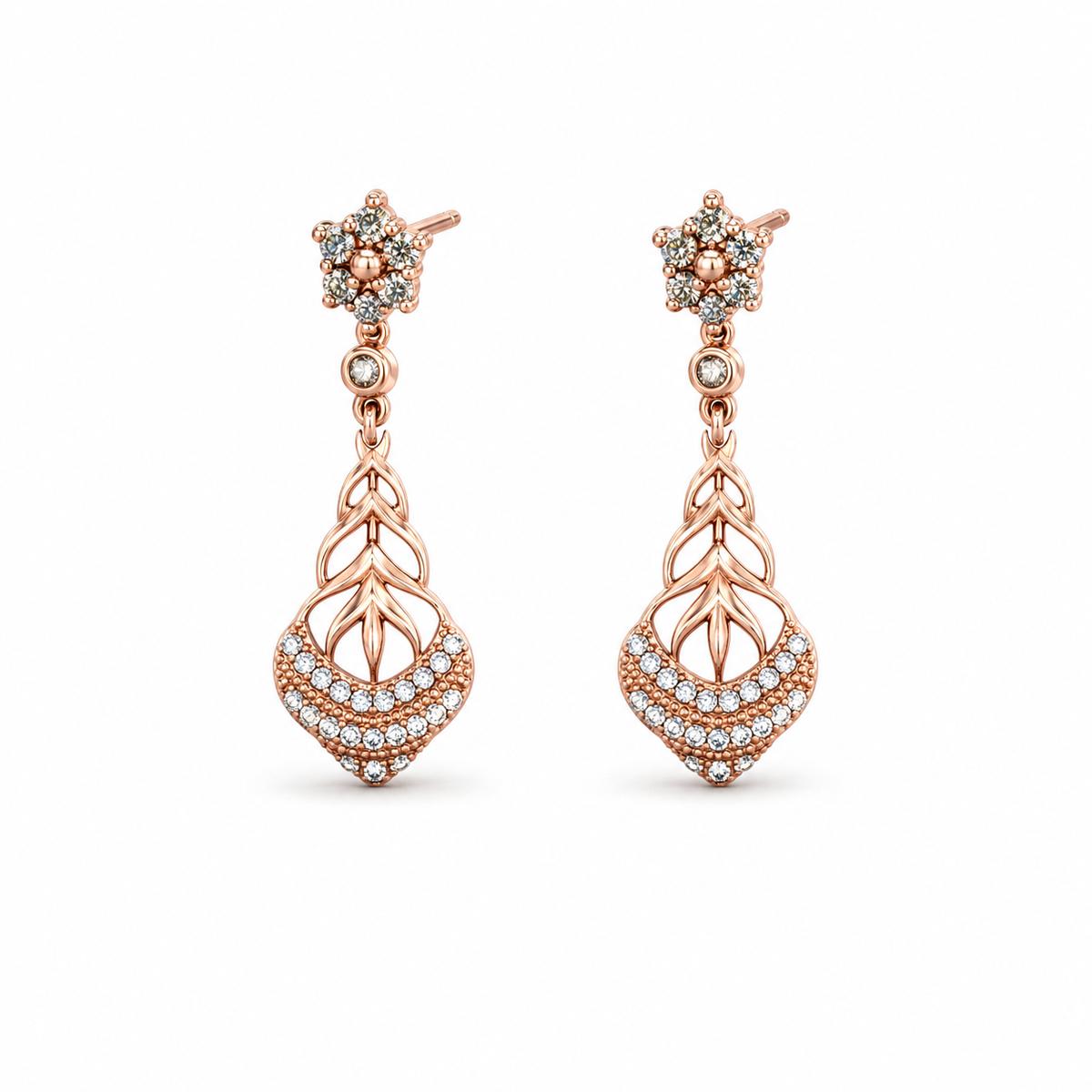 Rose Gold Roselle Petal Earrings product image 1