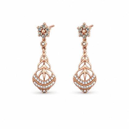 Rose Gold Roselle Petal Earrings product image 1