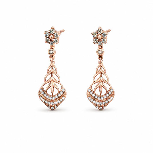 Rose Gold Roselle Petal Earrings product image 1