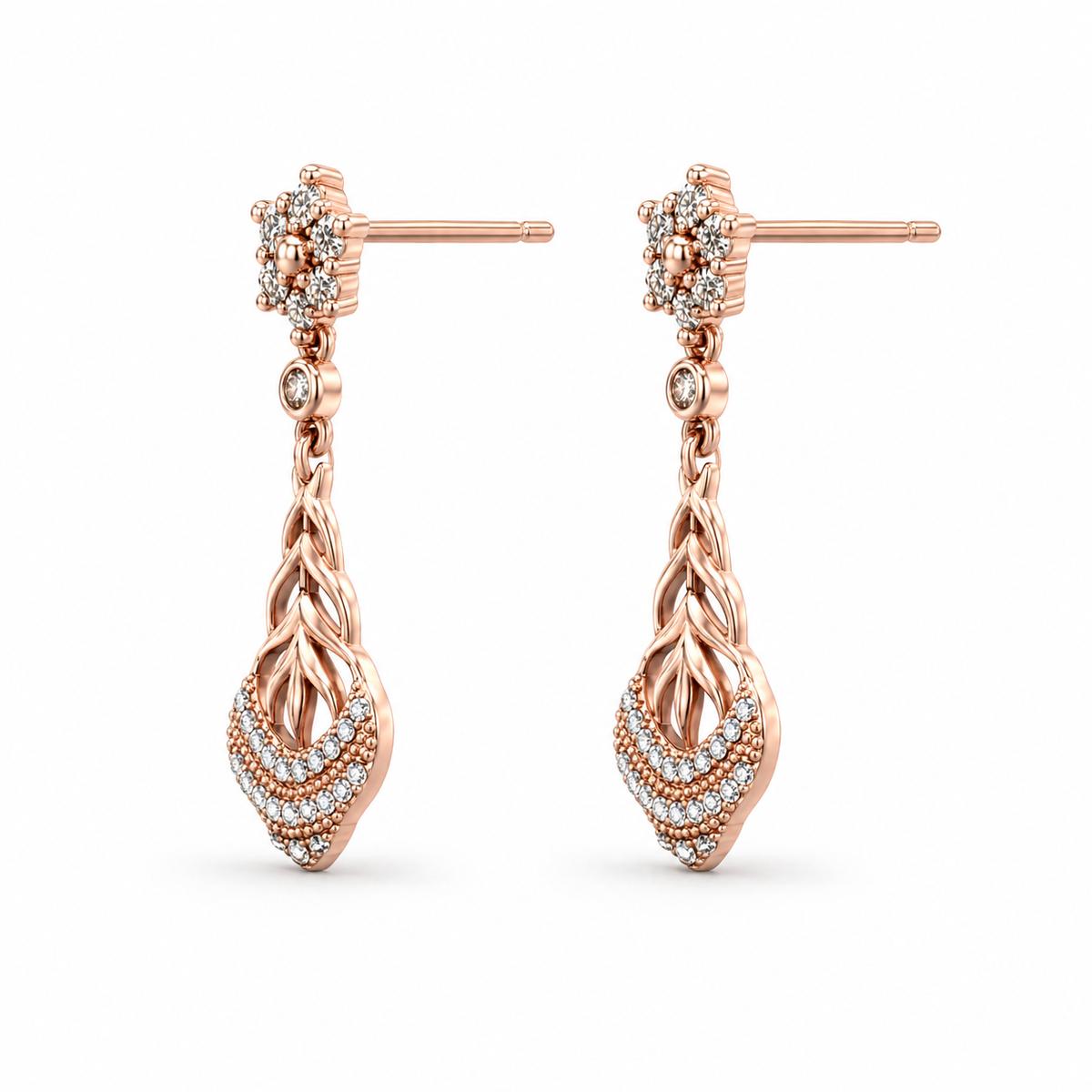 Rose Gold Roselle Petal Earrings product image 3