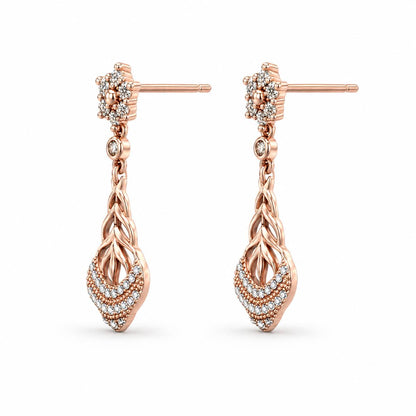 Rose Gold Roselle Petal Earrings product image 3