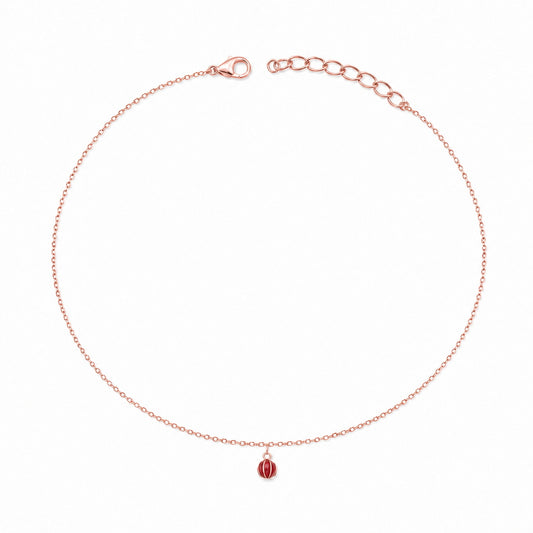 Rose Gold Ruby Orb Anklet product image 1