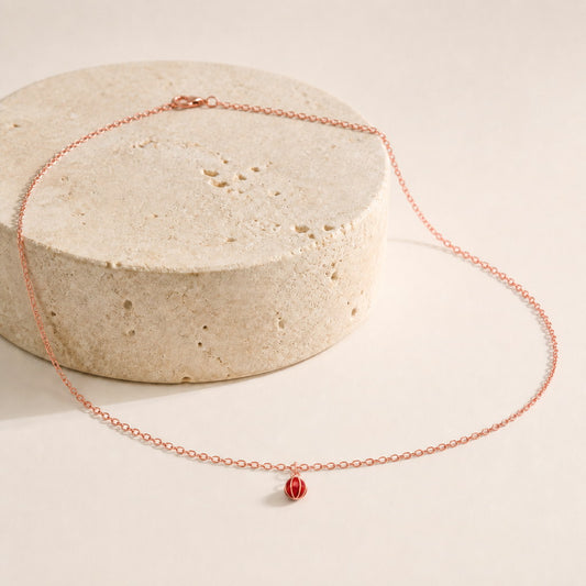 Rose Gold Ruby Orb Anklet product image 2
