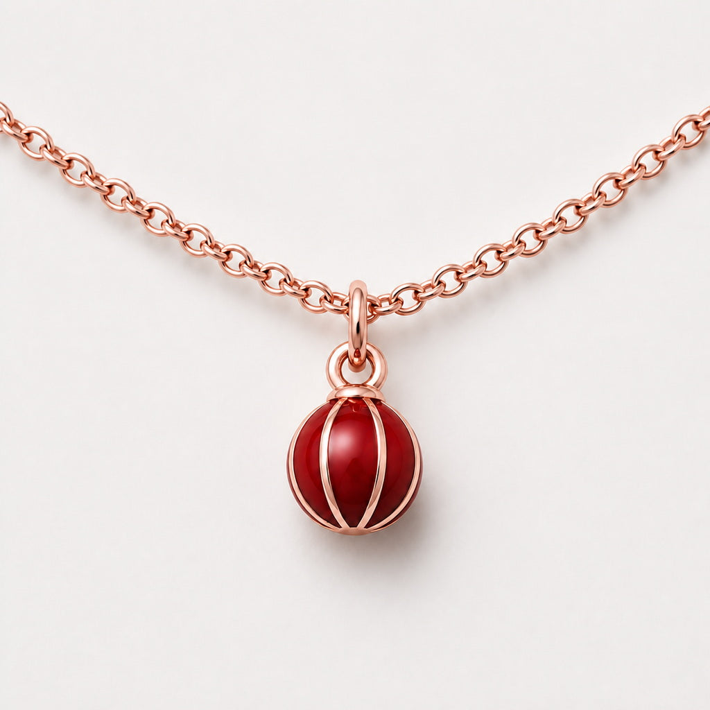 Rose Gold Ruby Orb Anklet product image 5