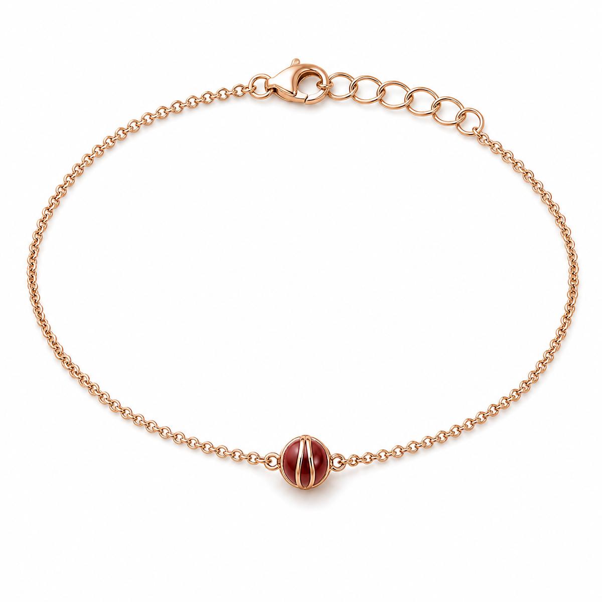 Rose Gold Ruby Orb Anklet product image 2