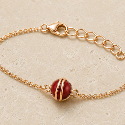 Rose Gold Ruby Orb Anklet product image 10