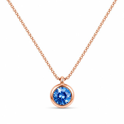Rose Gold Sapphire Orbit Pendant product image 1