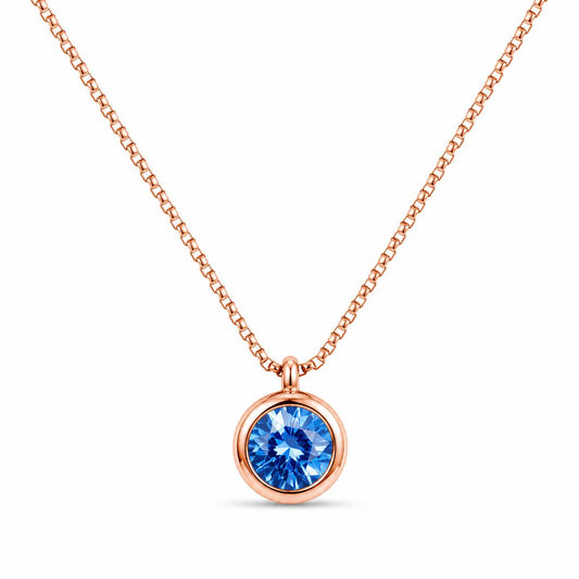 Rose Gold Sapphire Orbit Pendant product image 1