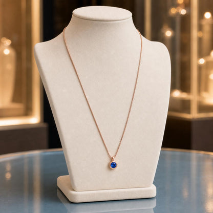 Rose Gold Sapphire Orbit Pendant product image 6