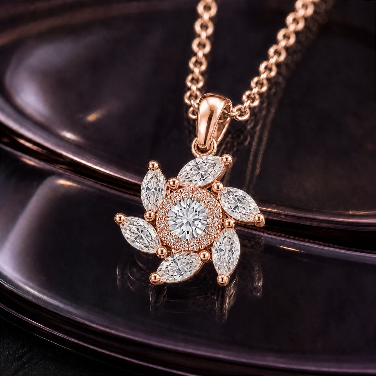 Rose Gold Sea Turtle Charm Pendant product image 4