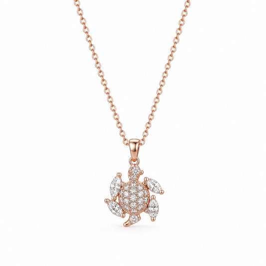 Rose Gold Sea Turtle Charm Pendant product image 1
