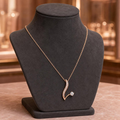 Rose Gold Seraph Curve Pendant product image 6
