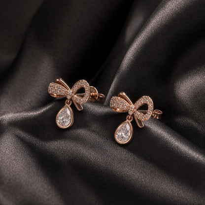 Rose Gold Seraphina Bow Earrings product image 6