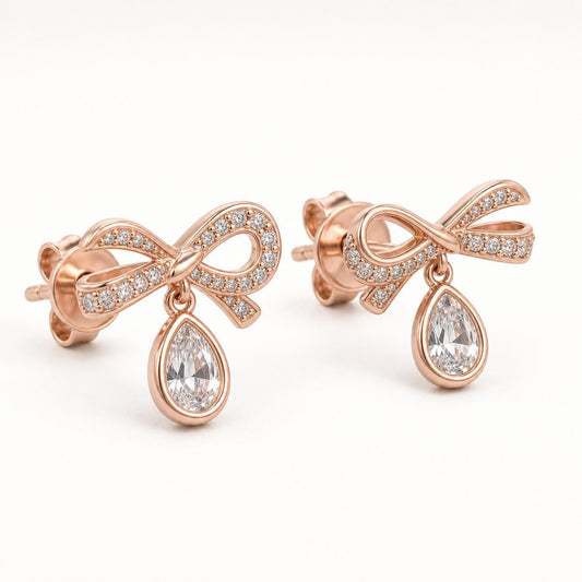 Rose Gold Seraphina Bow Earrings product image 2