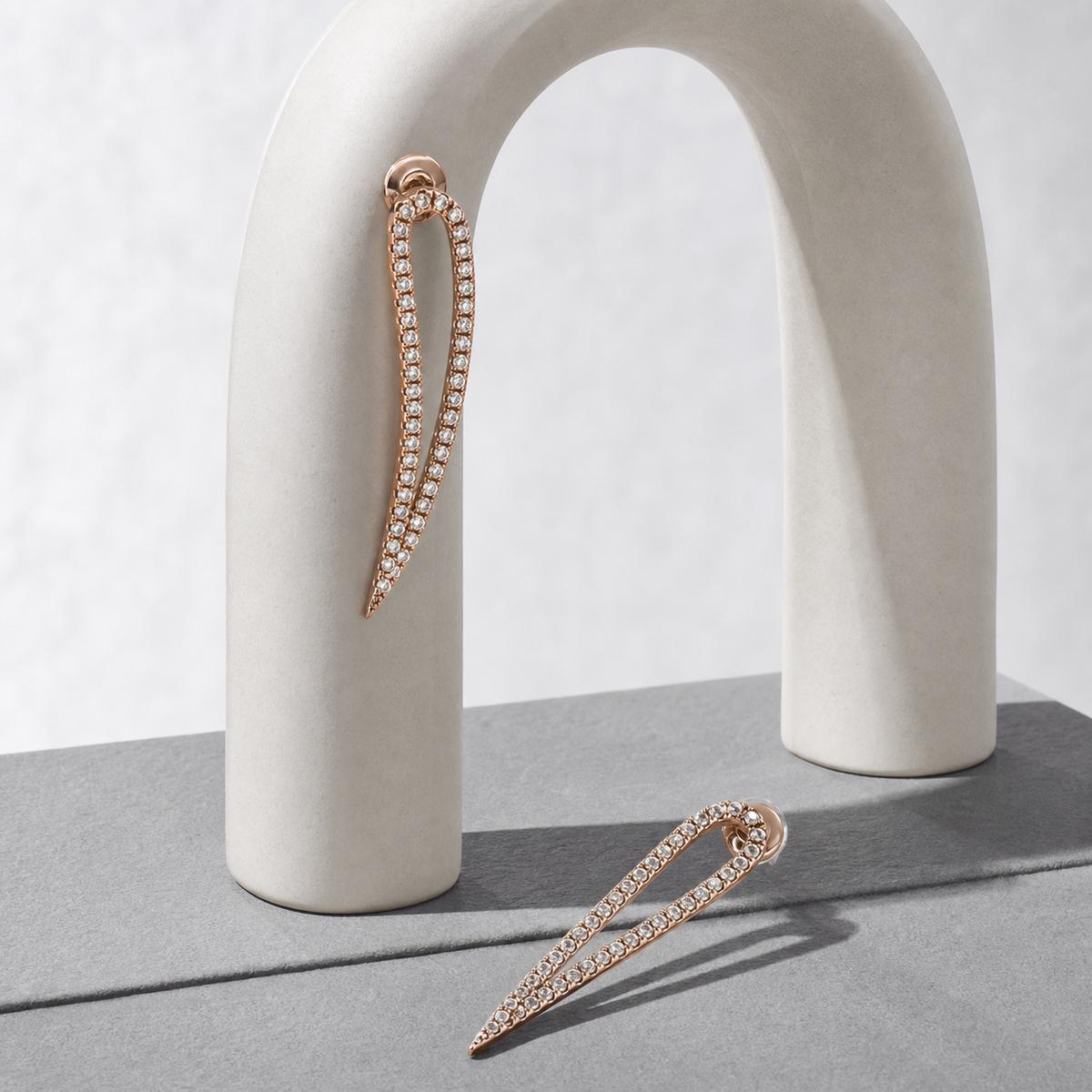 Rose Gold Seraphina Curve Earrings product image 4