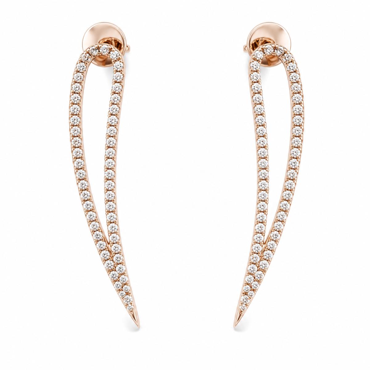 Rose Gold Seraphina Curve Earrings product image 1
