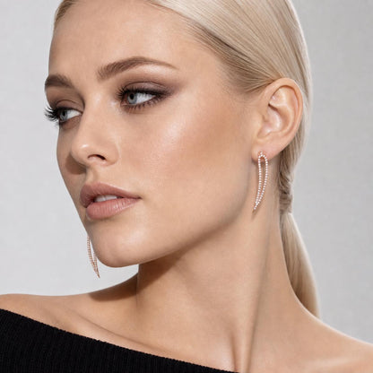 Rose Gold Seraphina Curve Earrings product image 7