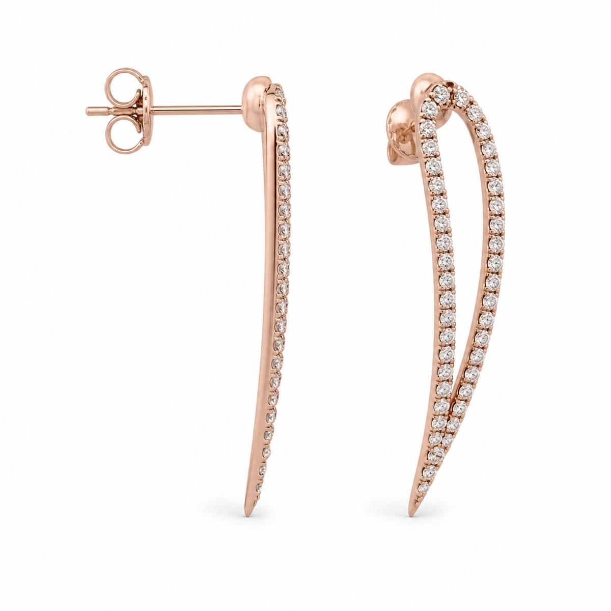 Rose Gold Seraphina Curve Earrings product image 3